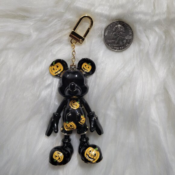 Disney Mickey Mouse Pumpkin Bag Charm - Black/Orange  Disney x Baublebar Mickey Mouse Pumpkin Bag Charm